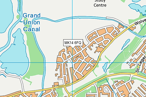 MK14 6FQ map - OS VectorMap District (Ordnance Survey)