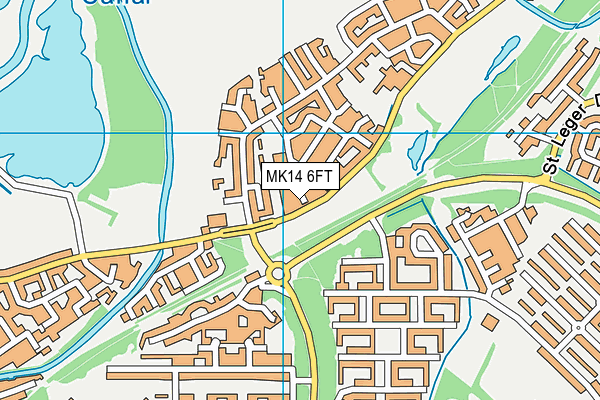 MK14 6FT map - OS VectorMap District (Ordnance Survey)