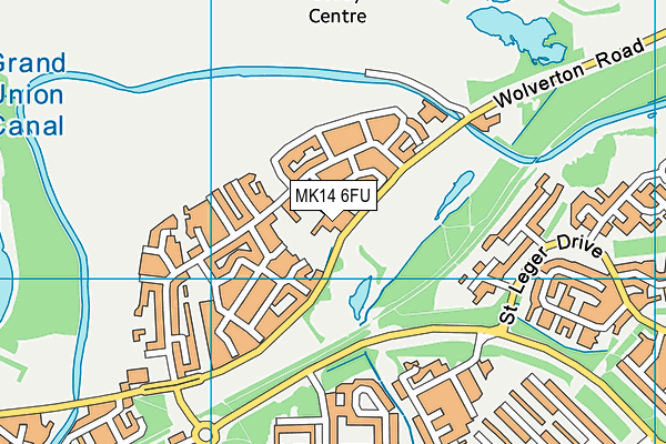 MK14 6FU map - OS VectorMap District (Ordnance Survey)