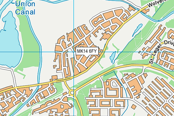 MK14 6FY map - OS VectorMap District (Ordnance Survey)