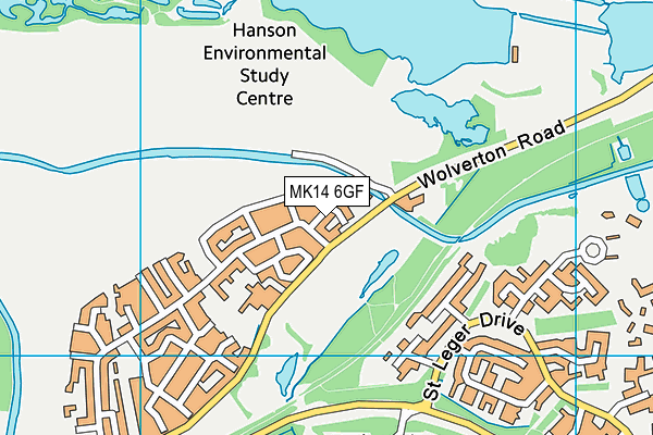 MK14 6GF map - OS VectorMap District (Ordnance Survey)