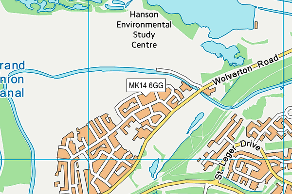 MK14 6GG map - OS VectorMap District (Ordnance Survey)