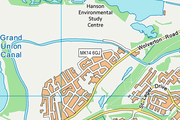 MK14 6GJ map - OS VectorMap District (Ordnance Survey)