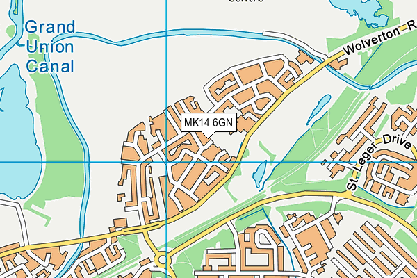 MK14 6GN map - OS VectorMap District (Ordnance Survey)