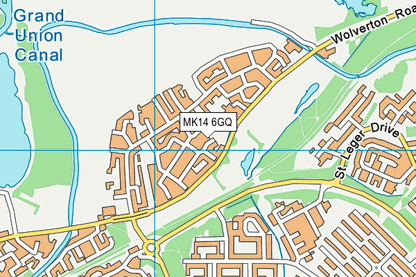 MK14 6GQ map - OS VectorMap District (Ordnance Survey)
