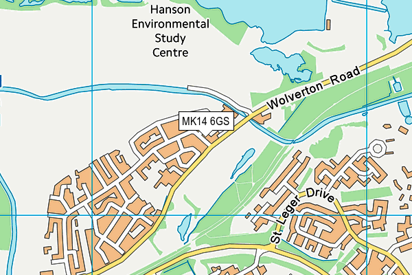 MK14 6GS map - OS VectorMap District (Ordnance Survey)