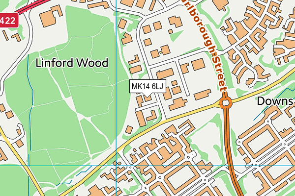 Willow Park School map (MK14 6LJ) - OS VectorMap District (Ordnance Survey)