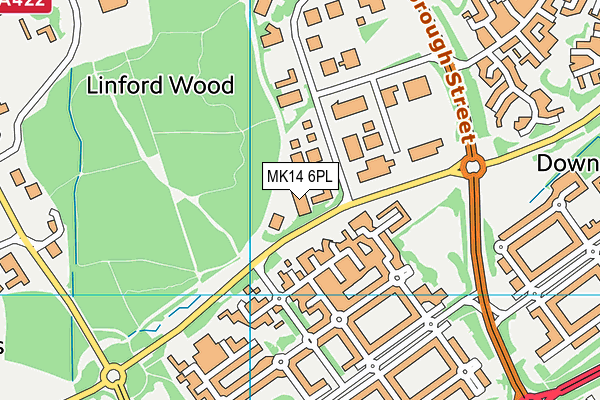 MK14 6PL map - OS VectorMap District (Ordnance Survey)