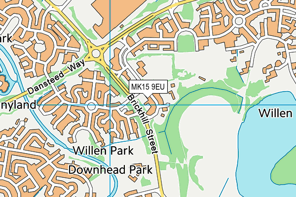 MK15 9EU map - OS VectorMap District (Ordnance Survey)