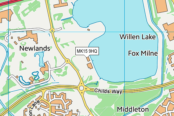 MK15 9HQ map - OS VectorMap District (Ordnance Survey)