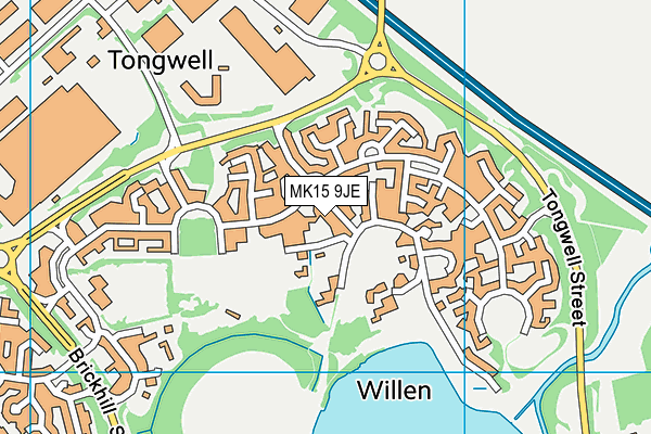 MK15 9JE map - OS VectorMap District (Ordnance Survey)