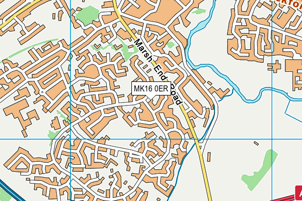 MK16 0ER map - OS VectorMap District (Ordnance Survey)