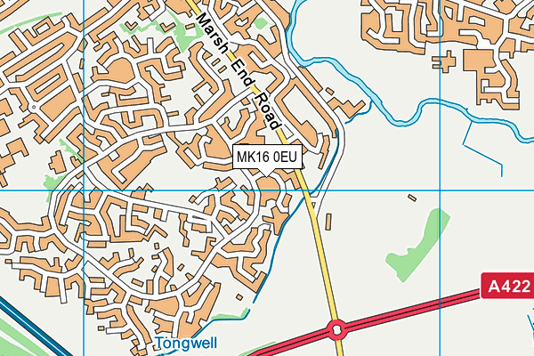 MK16 0EU map - OS VectorMap District (Ordnance Survey)