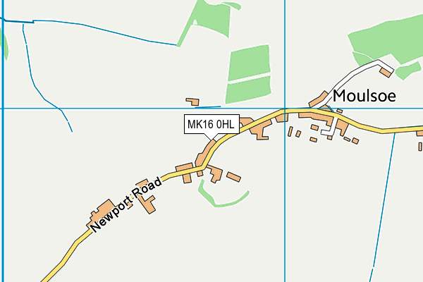 MK16 0HL map - OS VectorMap District (Ordnance Survey)