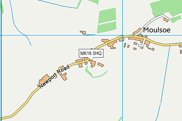 MK16 0HQ map - OS VectorMap District (Ordnance Survey)