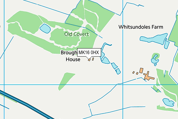 MK16 0HX map - OS VectorMap District (Ordnance Survey)