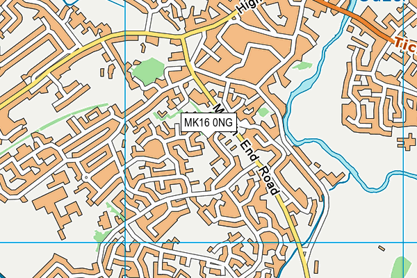 MK16 0NG map - OS VectorMap District (Ordnance Survey)