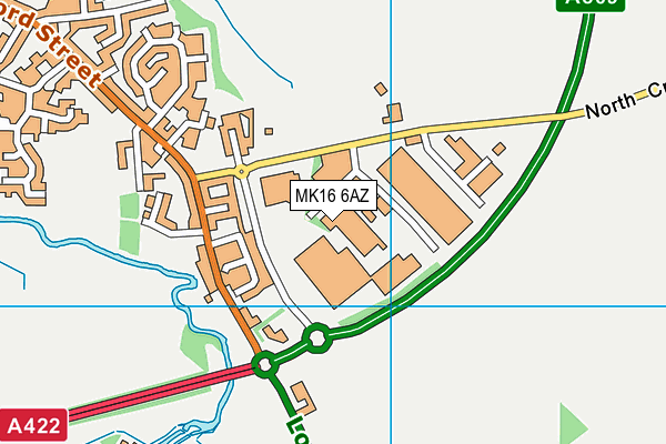 MK16 6AZ map - OS VectorMap District (Ordnance Survey)