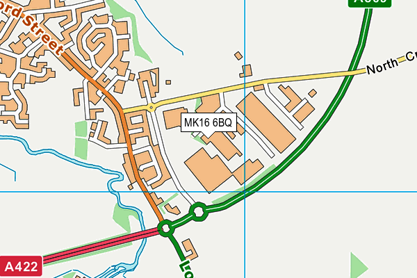 MK16 6BQ map - OS VectorMap District (Ordnance Survey)
