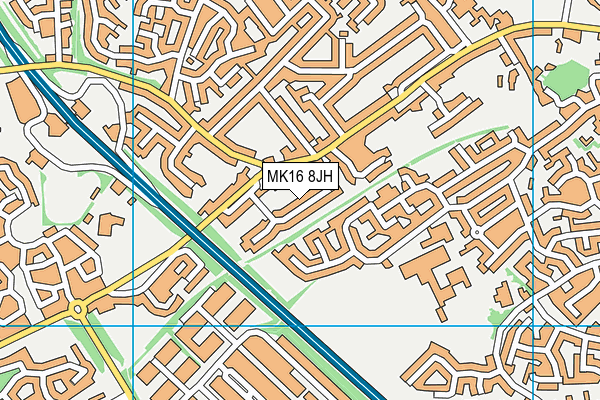 MK16 8JH map - OS VectorMap District (Ordnance Survey)