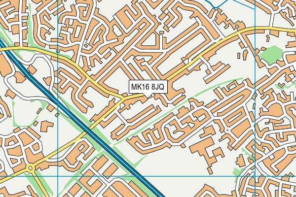 MK16 8JQ map - OS VectorMap District (Ordnance Survey)