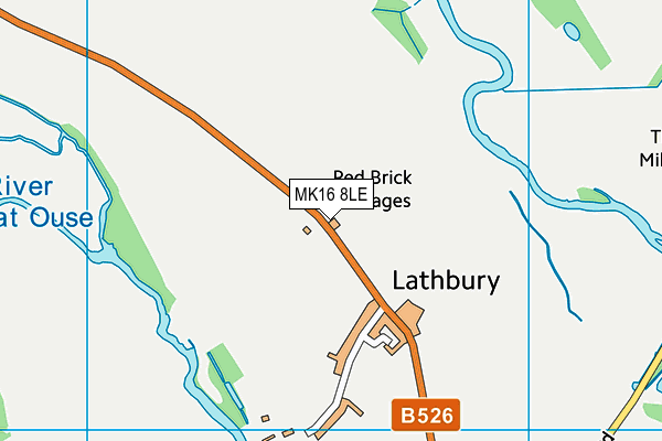 MK16 8LE map - OS VectorMap District (Ordnance Survey)