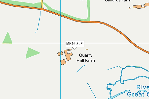 MK16 8LF map - OS VectorMap District (Ordnance Survey)