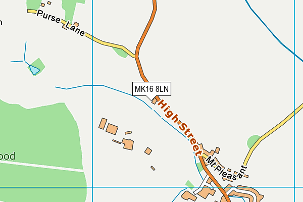 MK16 8LN map - OS VectorMap District (Ordnance Survey)