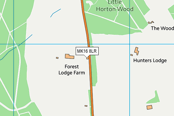 MK16 8LR map - OS VectorMap District (Ordnance Survey)