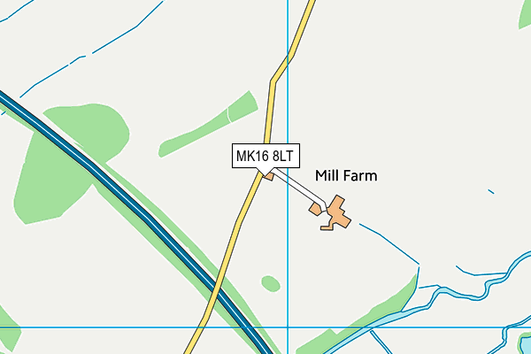 MK16 8LT map - OS VectorMap District (Ordnance Survey)