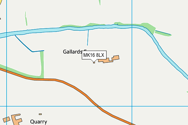 MK16 8LX map - OS VectorMap District (Ordnance Survey)