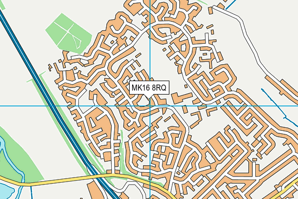 MK16 8RQ map - OS VectorMap District (Ordnance Survey)