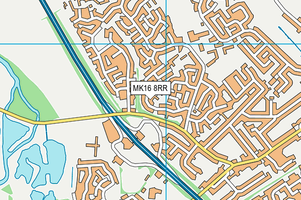 MK16 8RR map - OS VectorMap District (Ordnance Survey)