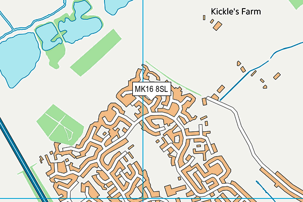 MK16 8SL map - OS VectorMap District (Ordnance Survey)