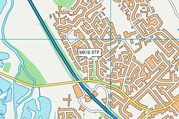 MK16 8TP map - OS VectorMap District (Ordnance Survey)