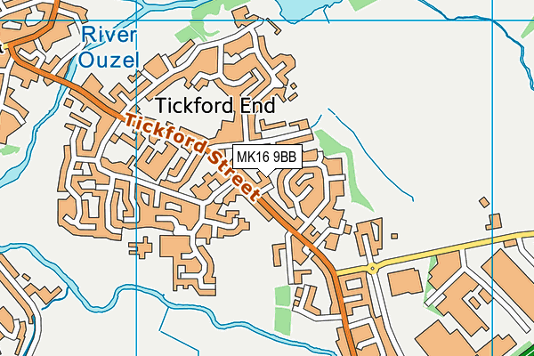 MK16 9BB map - OS VectorMap District (Ordnance Survey)