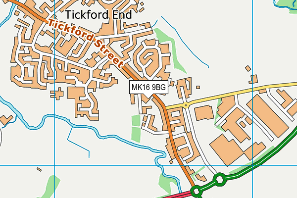 Middleton Pool And Fitness Centre map (MK16 9BG) - OS VectorMap District (Ordnance Survey)