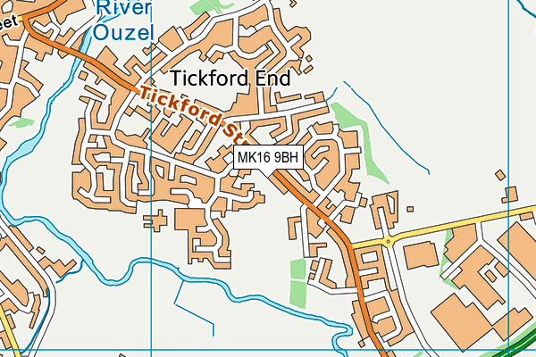 MK16 9BH map - OS VectorMap District (Ordnance Survey)