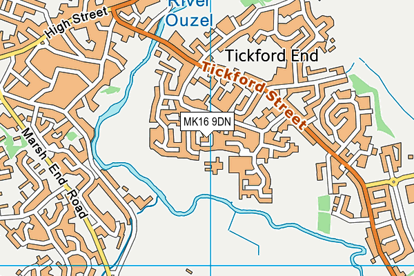 MK16 9DN map - OS VectorMap District (Ordnance Survey)