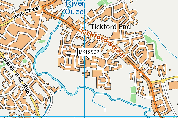 MK16 9DP map - OS VectorMap District (Ordnance Survey)