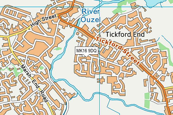 MK16 9DQ map - OS VectorMap District (Ordnance Survey)