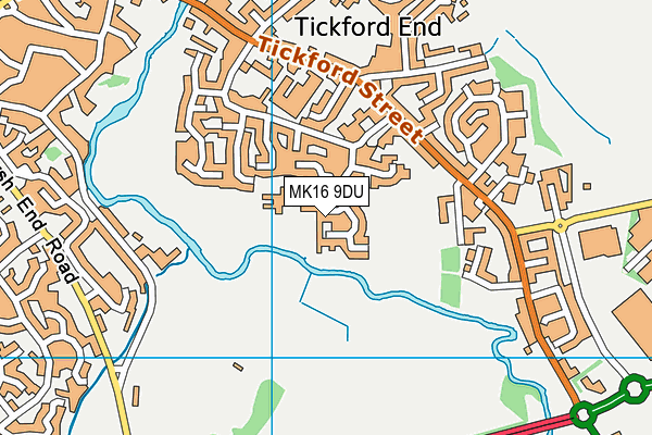 MK16 9DU map - OS VectorMap District (Ordnance Survey)