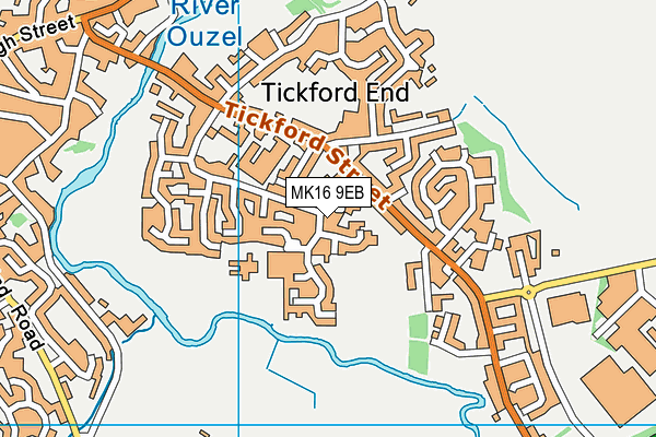 MK16 9EB map - OS VectorMap District (Ordnance Survey)