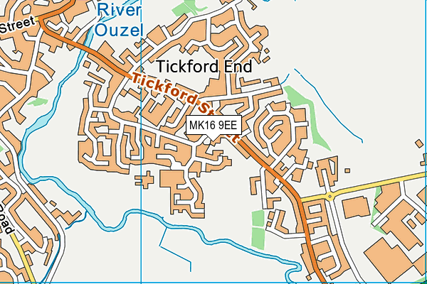 MK16 9EE map - OS VectorMap District (Ordnance Survey)