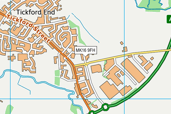 MK16 9FH map - OS VectorMap District (Ordnance Survey)