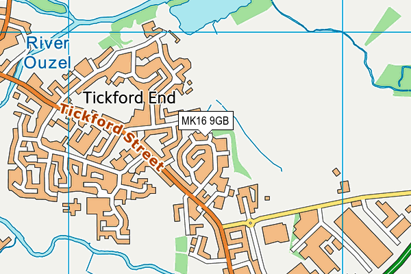 MK16 9GB map - OS VectorMap District (Ordnance Survey)