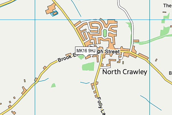 MK16 9HJ map - OS VectorMap District (Ordnance Survey)