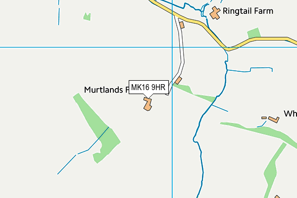 MK16 9HR map - OS VectorMap District (Ordnance Survey)