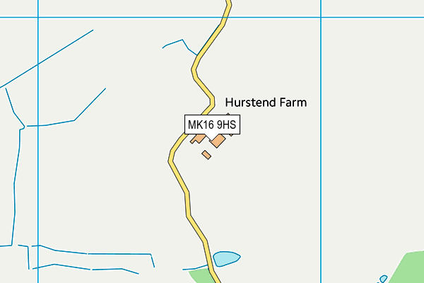 MK16 9HS map - OS VectorMap District (Ordnance Survey)