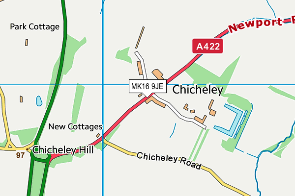 MK16 9JE map - OS VectorMap District (Ordnance Survey)